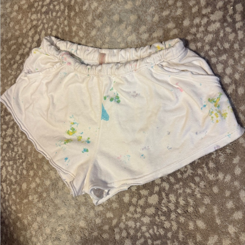 Free People Movement Splatter Paint Relaxed Flowy Short